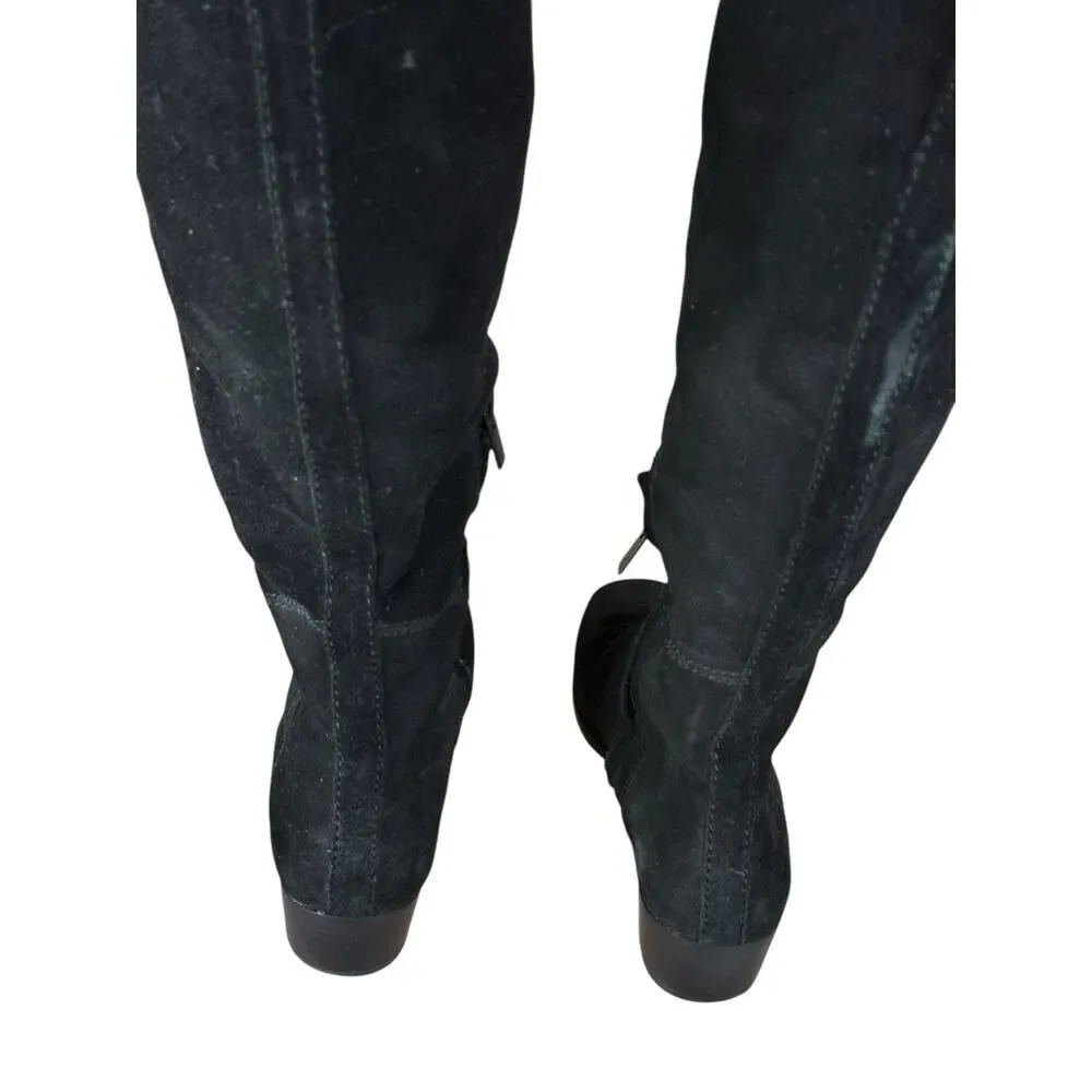 Joie Black Suede Over the Knee Boots Women’s 36.5 / US 6.5 Block Heel Overknee